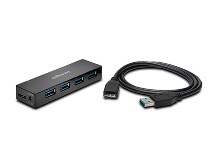 Hub USB 3.0 Kensington cargador 4 puertos